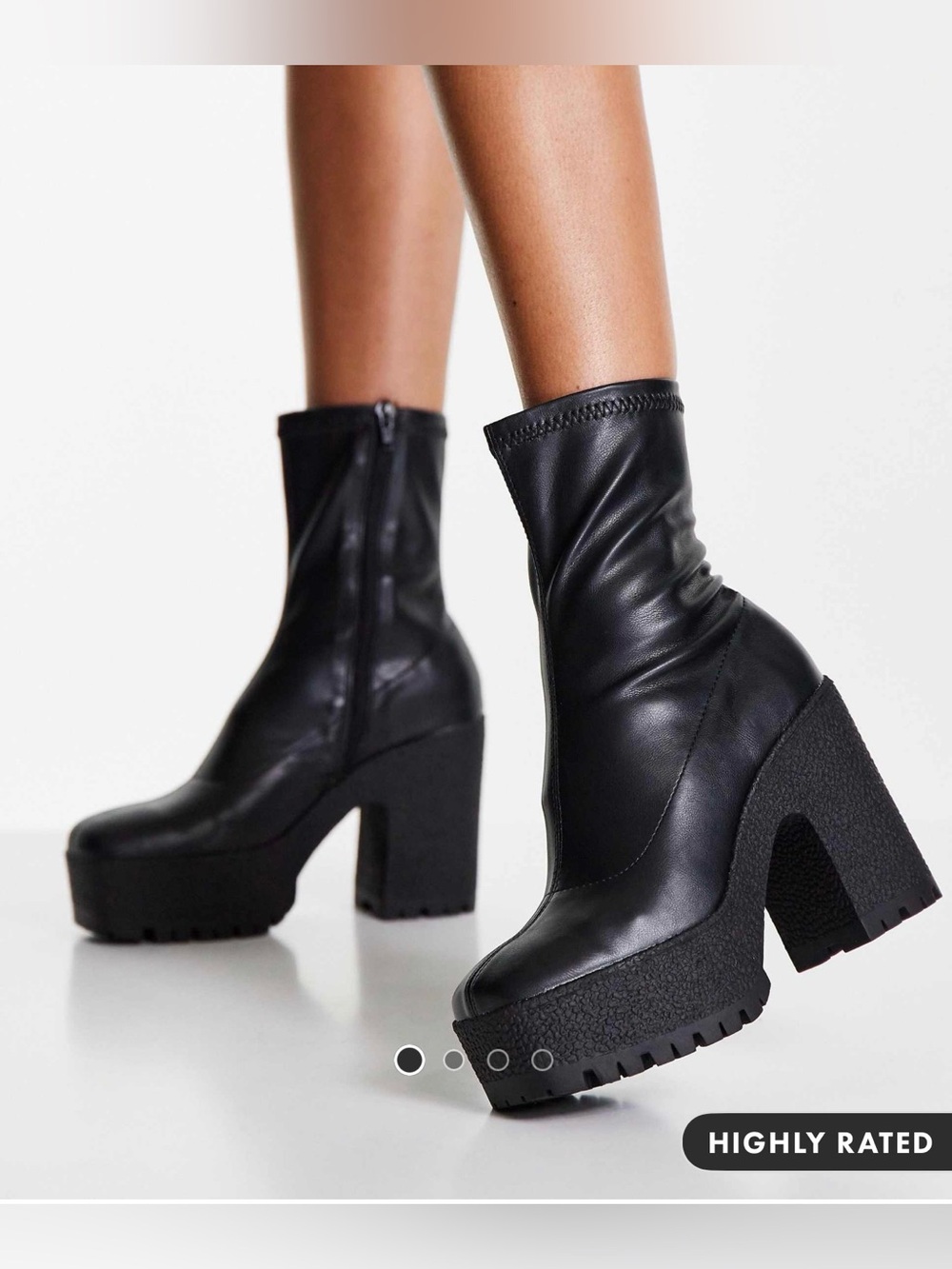 ASOS Black Chunky Platform Sock Boots